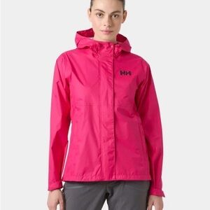 HELLY HANSON LOKE 2.0 WEATHERPROOF WINDPROOF RAIN JACKET PINK WOMENS SZ MEDIUM